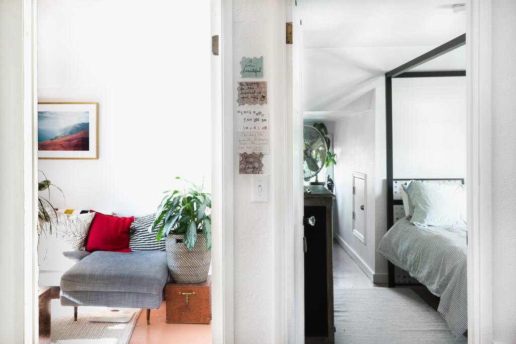 View to living room and bedroom