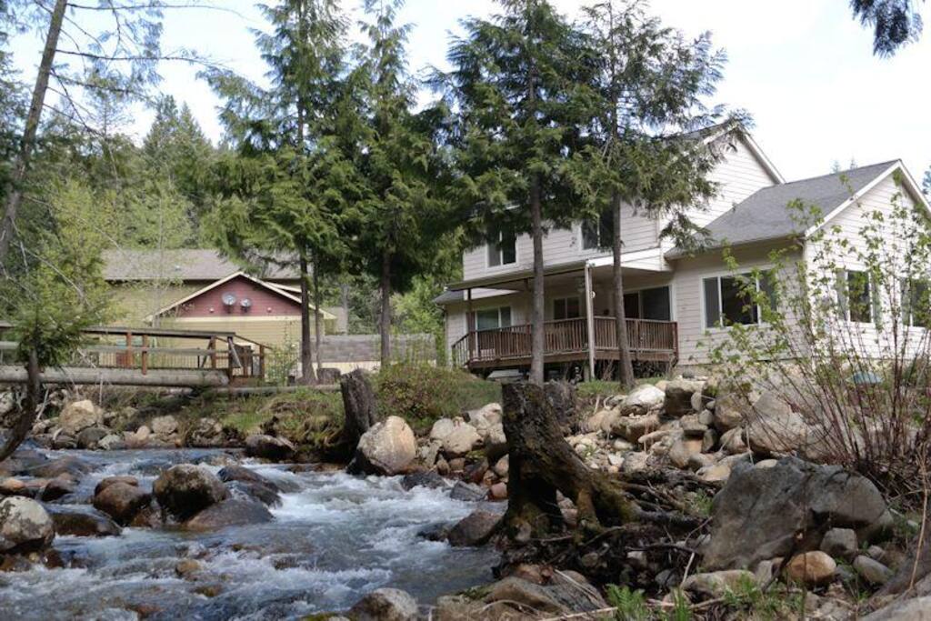 Exterior of home from creek