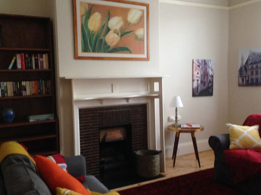 Relax in our library and lounge room