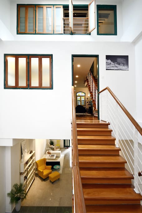 Entrance of our Prahran Loft on the 2nd floor of the house, on the front wing of our Heritage Shophouse