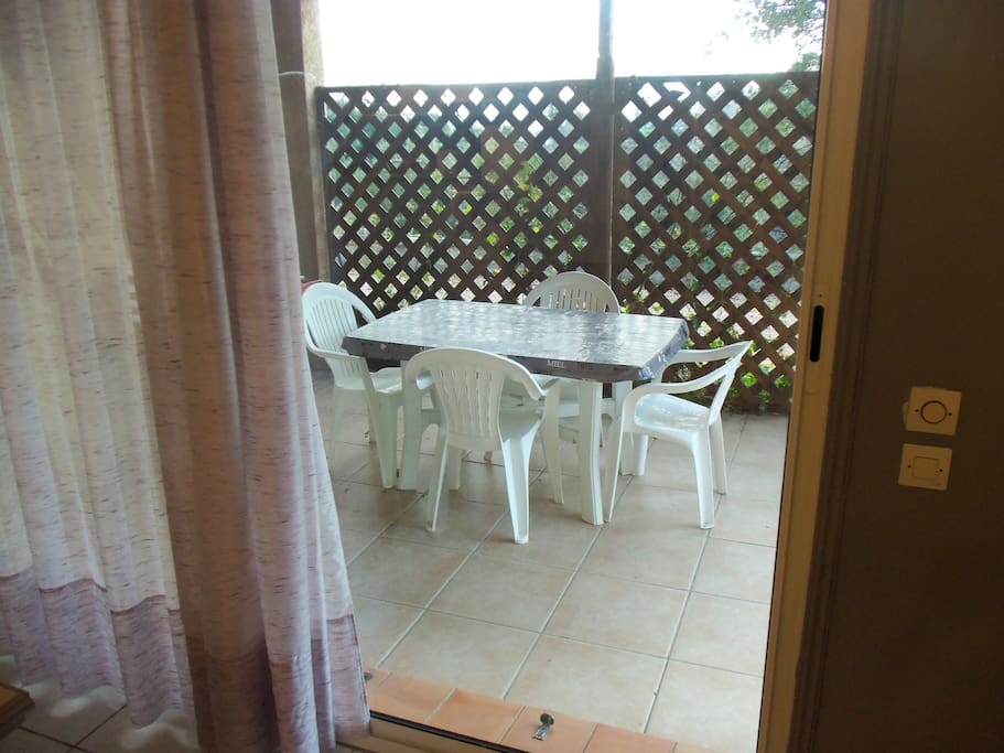 Terrasse couverte privative