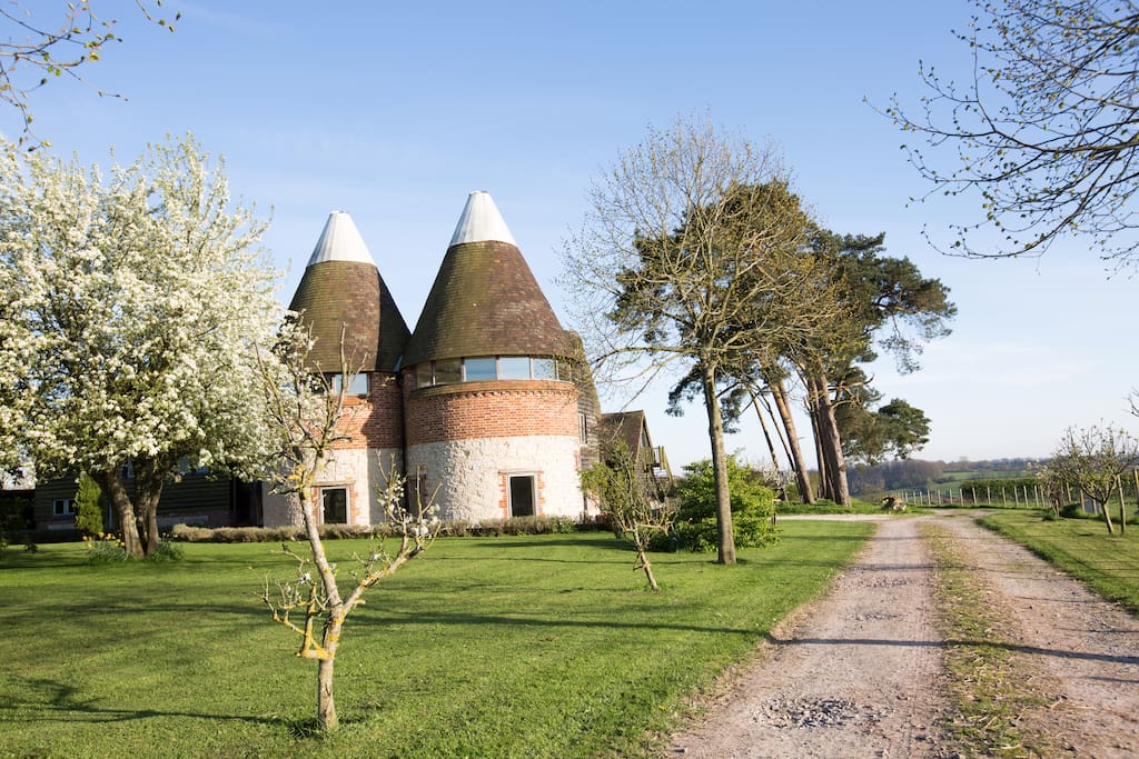 The Oast House and my home.
