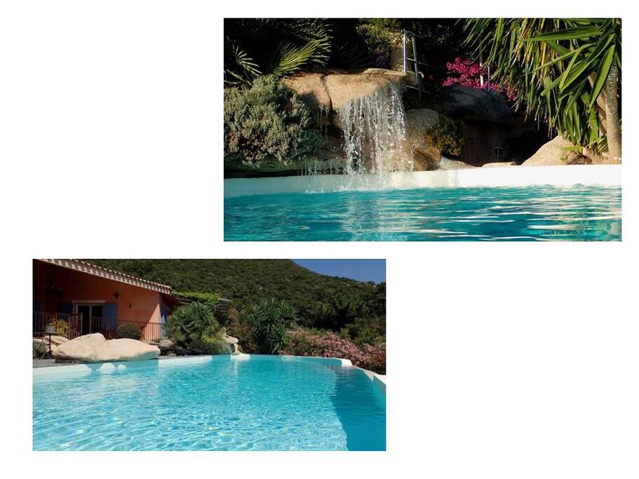 Piscine et cascade