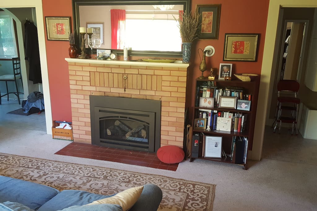 Living room fireplace