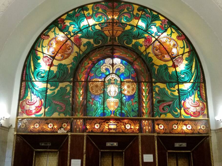 Entrance hall, entrance to elevators