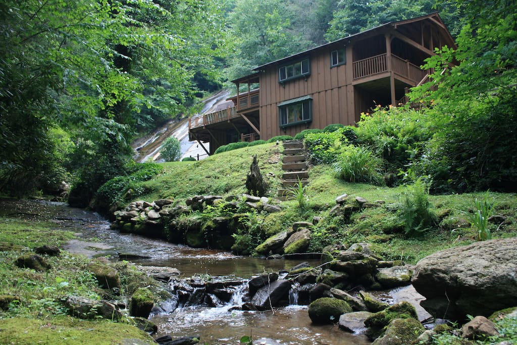 Unique Waterfall Cabin Cabins for Rent in Cashiers, North Carolina