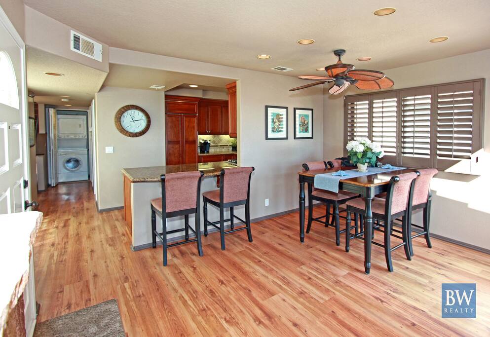 Dining area, Kitchen and Laundry