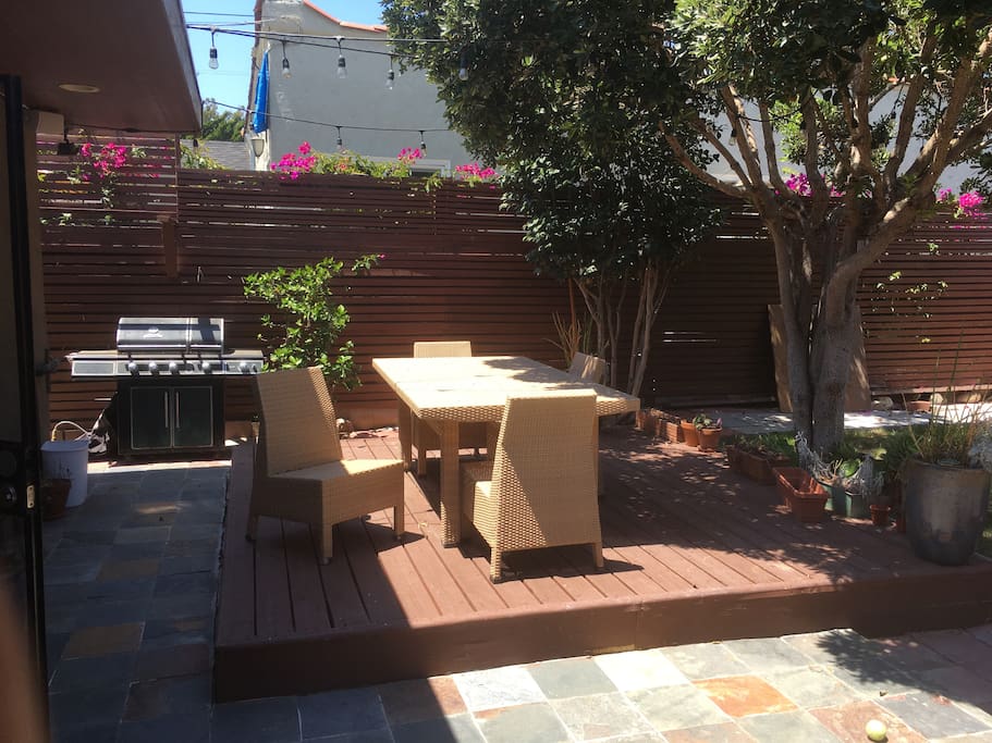 Outdoor dining with BBQ