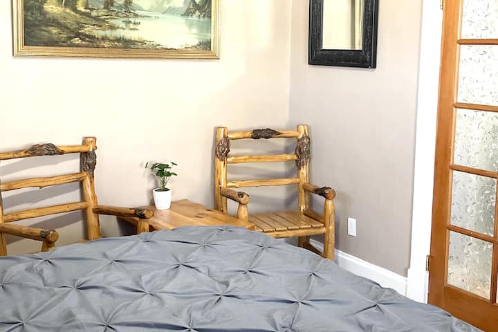 Seating area in master bedroom to have quiet reading space away from the friends and family