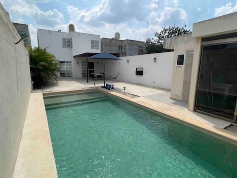 Relaxing house with a pool and terrace