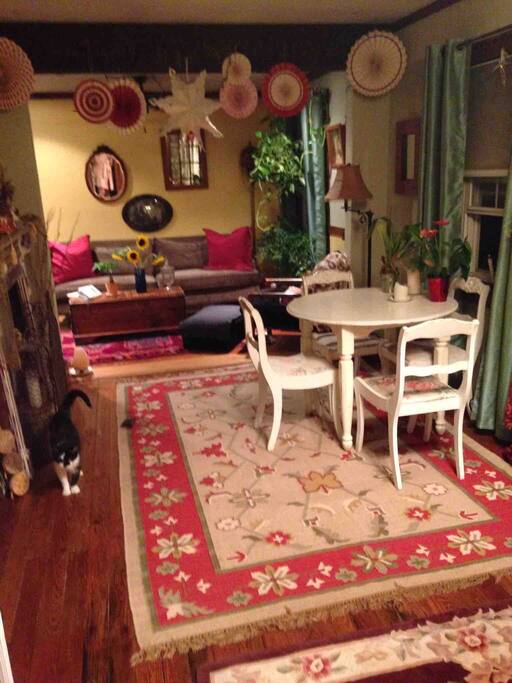 Dining table, as well as common area.