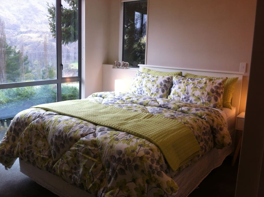 Bedroom with mountain views