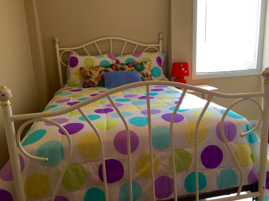 Bedroom with full size bed (spare mattress also in the room)