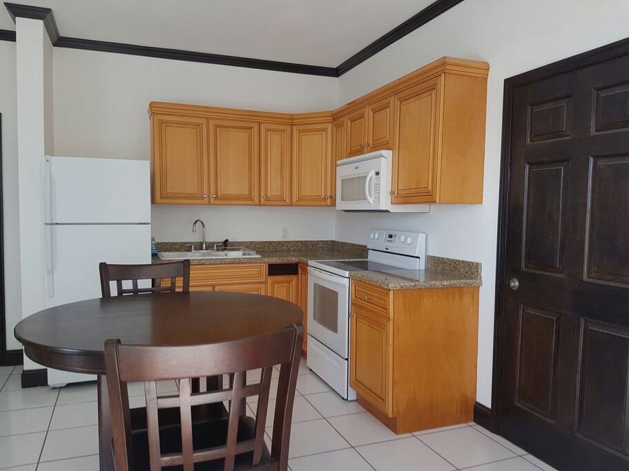 Dining room and kitchen