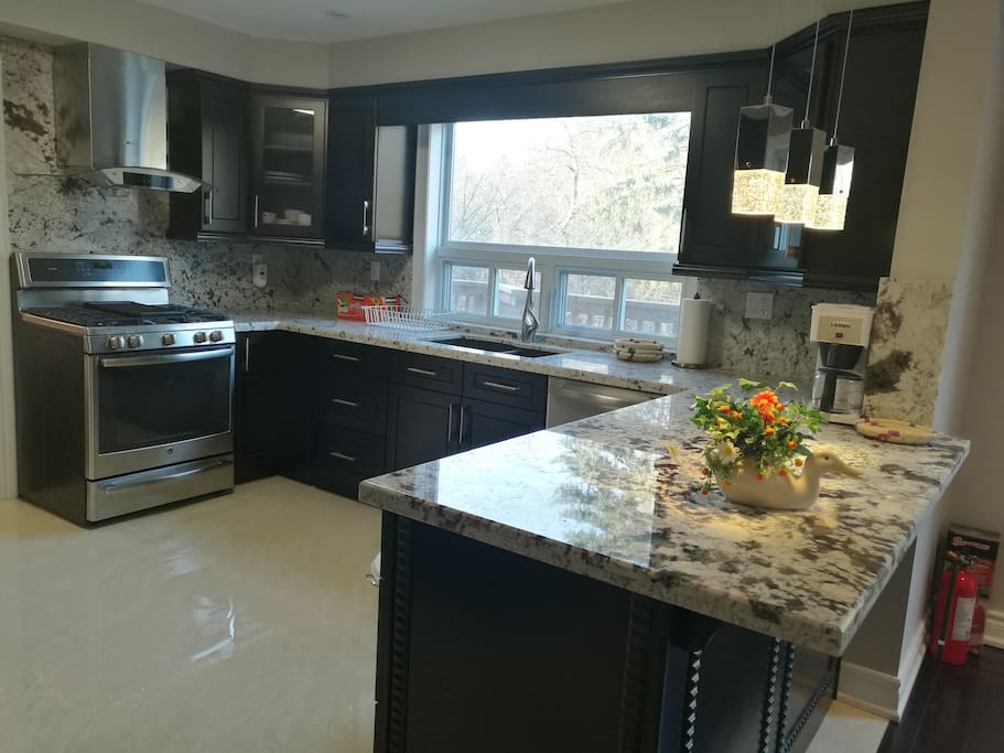 kitchen with ravin view