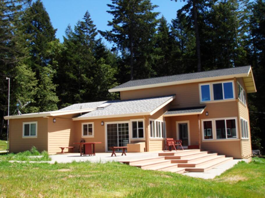 Our main house with private guest room and bath on left