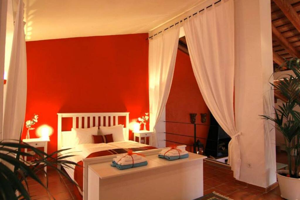 Offenes Schlafzimmer