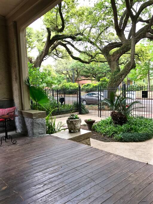 Your view from Carrollton House looking out toward the street.
