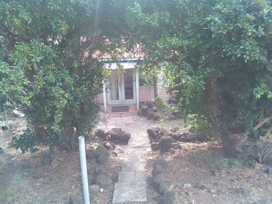 Rustic garden entrance
