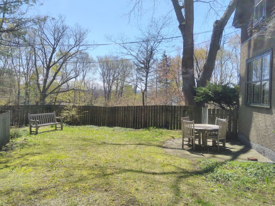Garden patio.