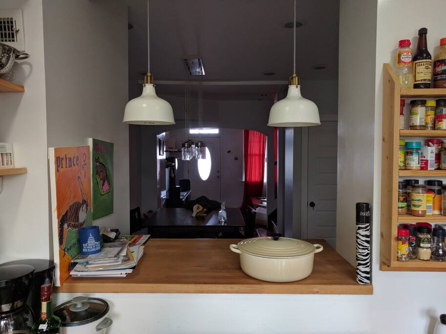 View from kitchen towards front of the house