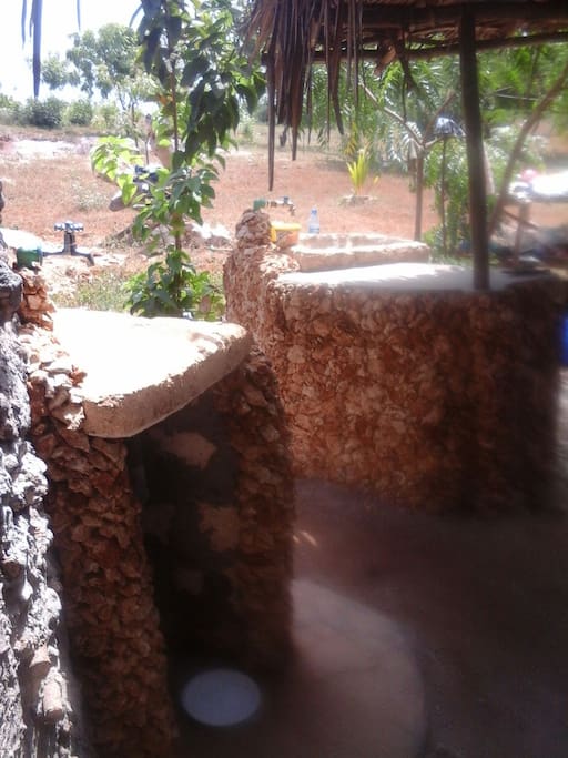 Outdoor wash area