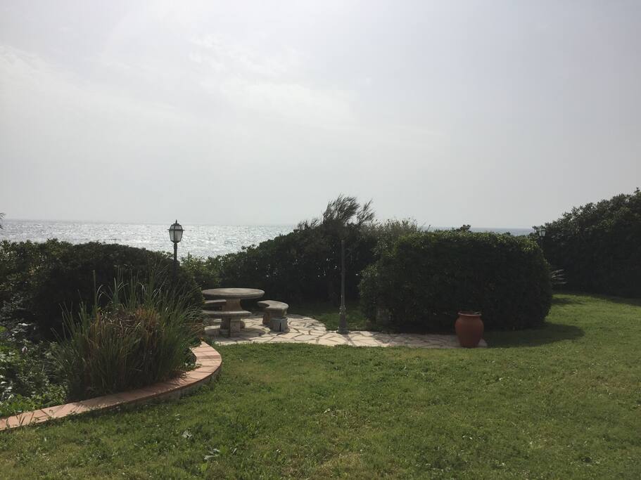 Garden dining area