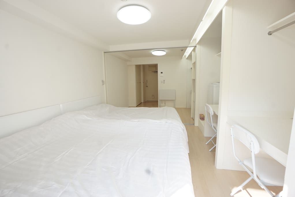 two double size bed and two Futon