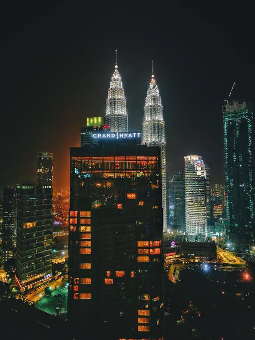 The night view from living room