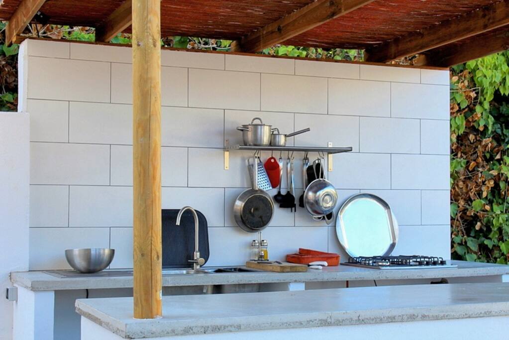 Outside summer kitchen