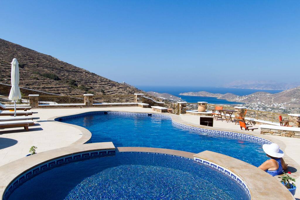 Beautiful pool and pool area for swimming, relaxing and sunbathing