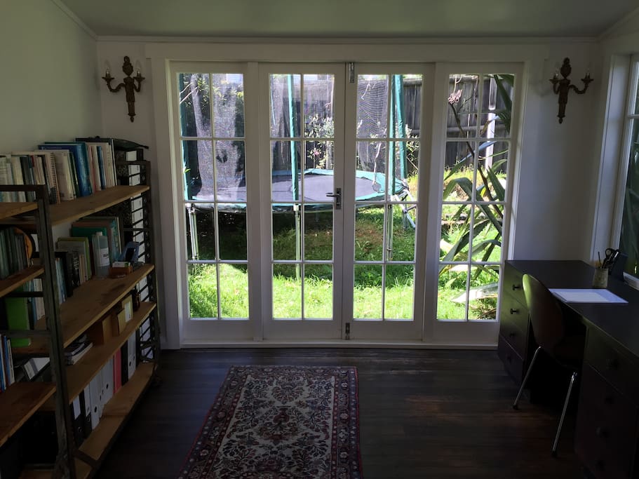 looking towards the french doors