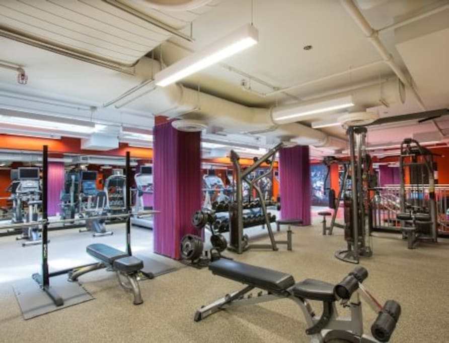 24 hour fitness center.