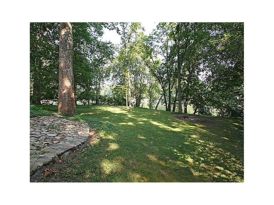 Back yard with Whit River.