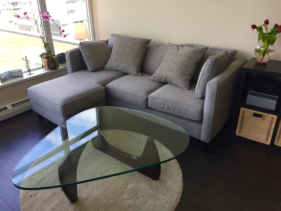 Living Room with Large Screen TV