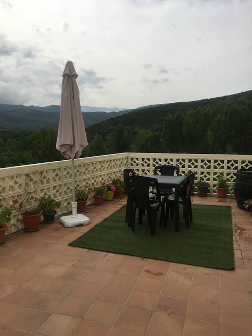 Terraza con hermosas vistas a Las Medulas.