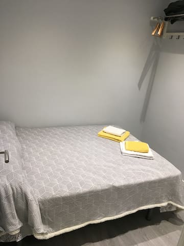 Room with private bathroom.