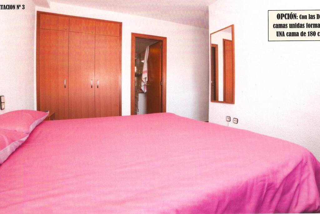 Opcion una sola cama de 180 cm.