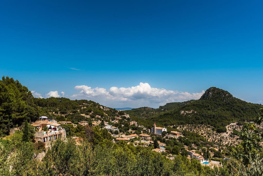 Holidays above a wonderful landscape