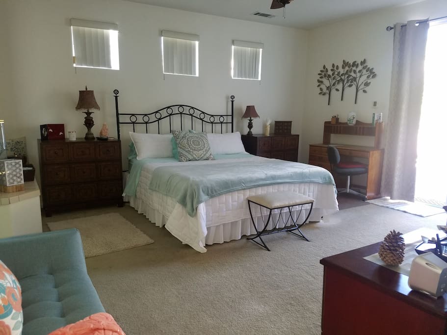Master bedroom with Tempur-Pedic mattress