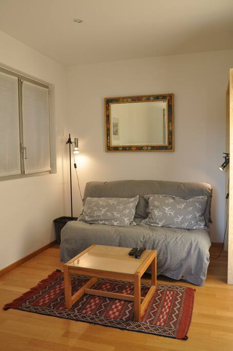 DOUBLE BED SETTEE IN TV CORNER