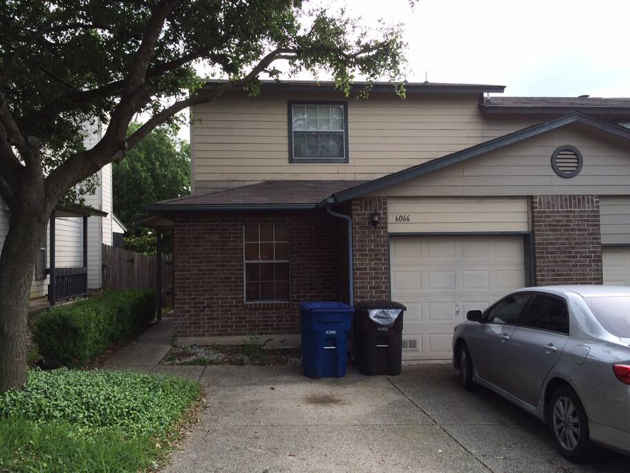 Front of the house with parking space