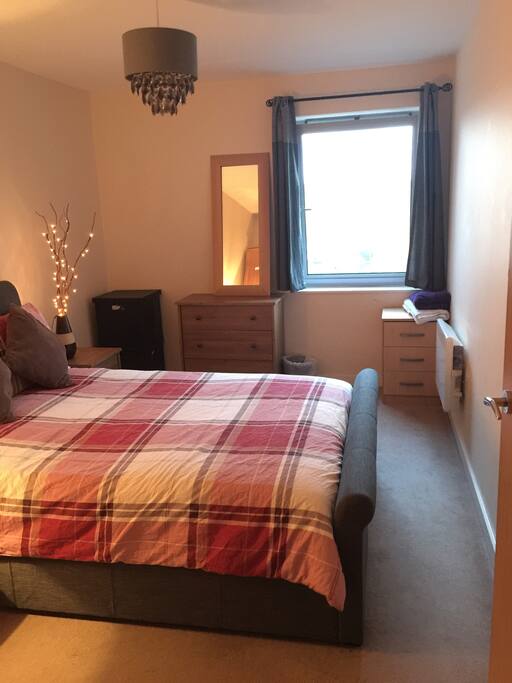 This is the bedroom and it is very cozy.