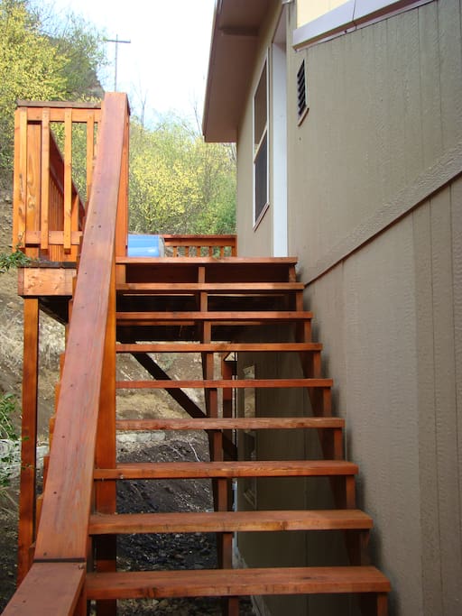 back steps and deck