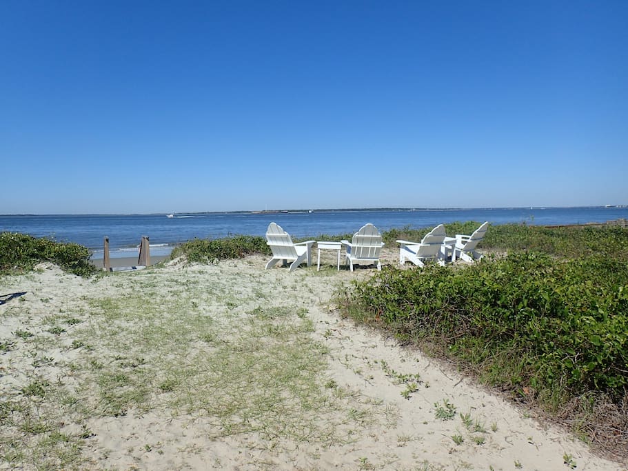 Adirondack Chairs Near Beach