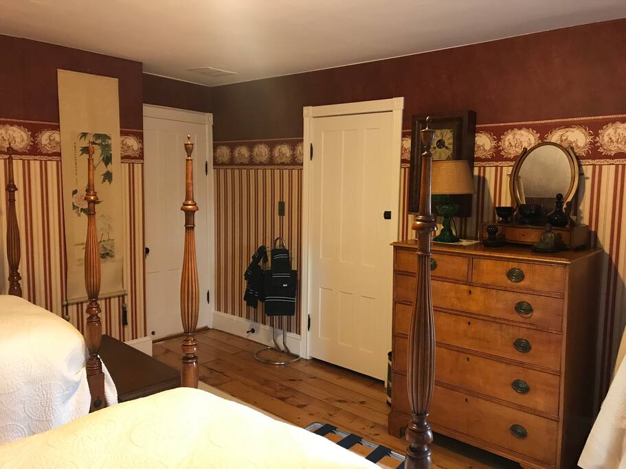 Closet and dresser.