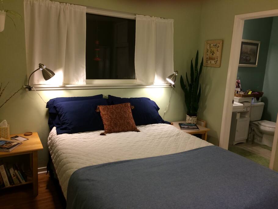 Bedroom with interior private bath