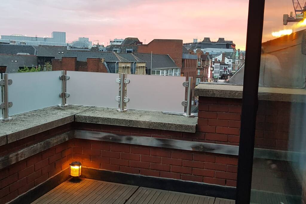 Balcony sunset.