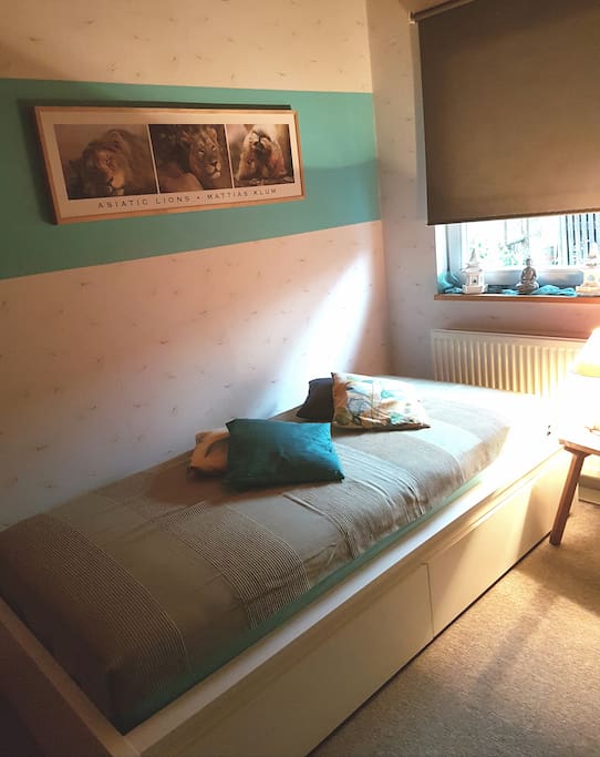 Einzelbett mit Bettkasten
