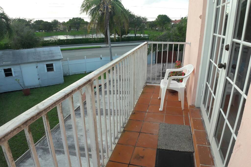 Finally the room has a private balcony! with chairs to enjoy the view and relax anytime.
